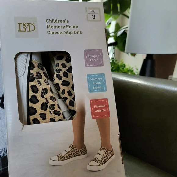 Cream tan brown leopard print tennis shoes girl's laces memory foam insole cute - Picture 4 of 10